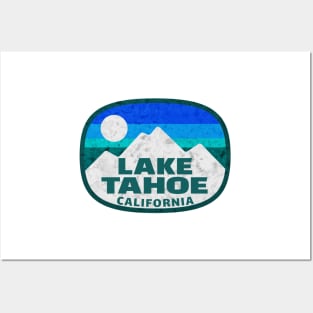 Lake Tahoe California Skiing Mountains Ski Boating Hiking Posters and Art